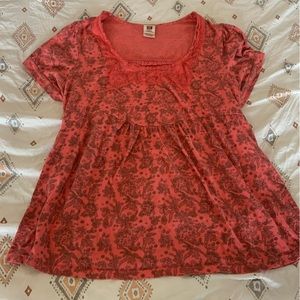 Pink / Orange Floral Top